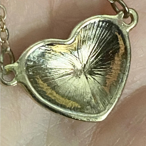 Heart Rhinestone Gold Tone Pendant Chain Necklace - Picture 4 of 6